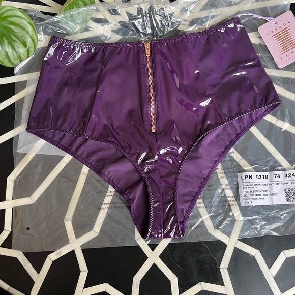Savage X Fenty Playtime Purple Leather Tease Xtra VIP Box Set - Picture 5 of 8